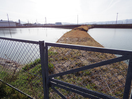 天理軽便鉄道 木戸池築堤＠安堵町-03