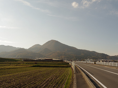 紅葉した二上山-03