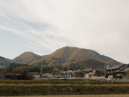 紅葉した二上山-05