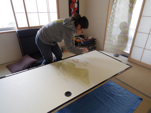 「襖絵」制作 by 上村恭子さん-11