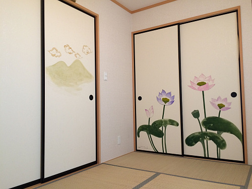 「襖絵」制作 by 上村恭子さん-14