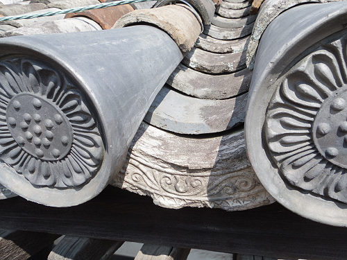 行基葺きの古代瓦の見学＠元興寺-08