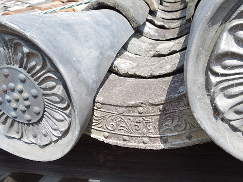 行基葺きの古代瓦の見学＠元興寺-10