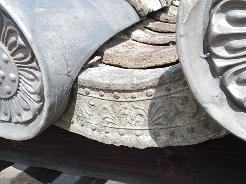 行基葺きの古代瓦の見学＠元興寺-11