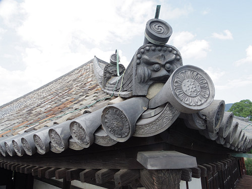 行基葺きの古代瓦の見学＠元興寺-12