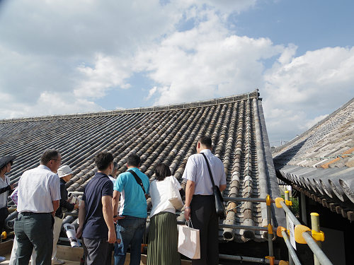 行基葺きの古代瓦の見学＠元興寺-17