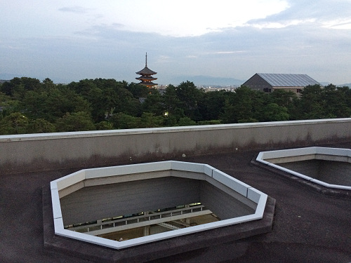 奈良県庁舎屋上広場から見た夕陽-10