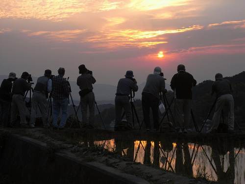 『棚田の夕陽』の撮影スポット＠明日香村