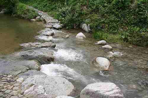 万葉集に詠まれた飛鳥川の『飛び石(石橋)』＠明日香村