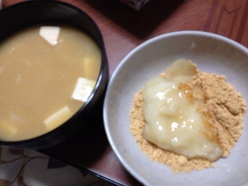 奈良の珍しいお雑煮「きな粉雑煮」をいただきました