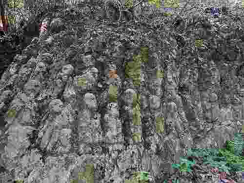 壷坂寺の奥の院。多数の石仏が遺る『五百羅漢岩』＠高取町