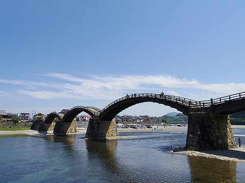 風光明媚！美しい木造アーチ橋『錦帯橋』＠山口県岩国市