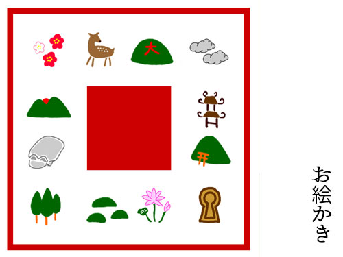 【お絵かき】「奈良絵」風(習作)