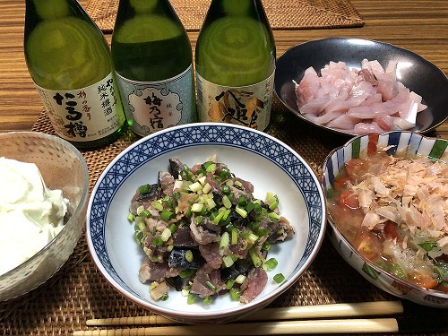 我が家的「冷酒を呑む日」- 奈良の地酒とアテなど