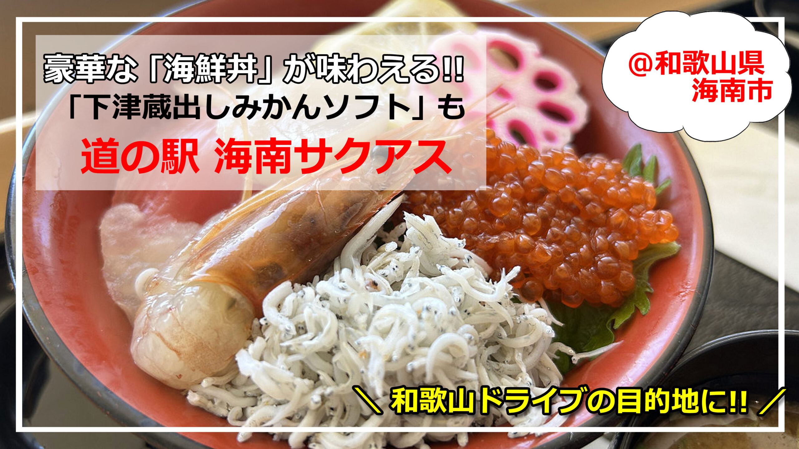 海鮮丼＋下津蔵出しみかんソフト！『道の駅 海南サクアス』＠和歌山県